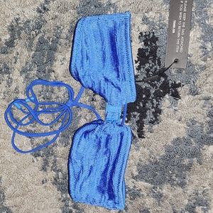 Triangl Blue astro bathing suit top only